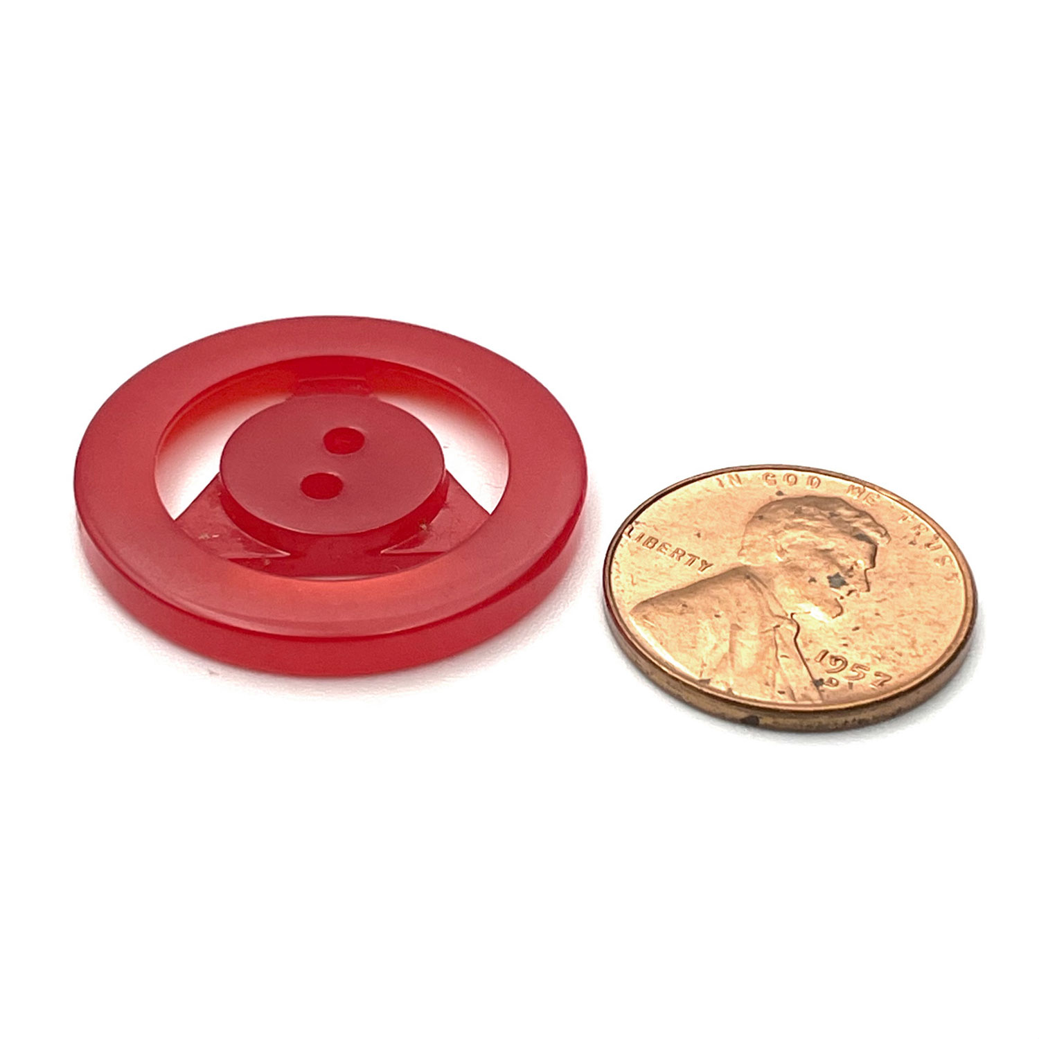 red bakelite steering wheel button