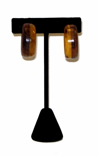 Rosewood and bakelite earrings