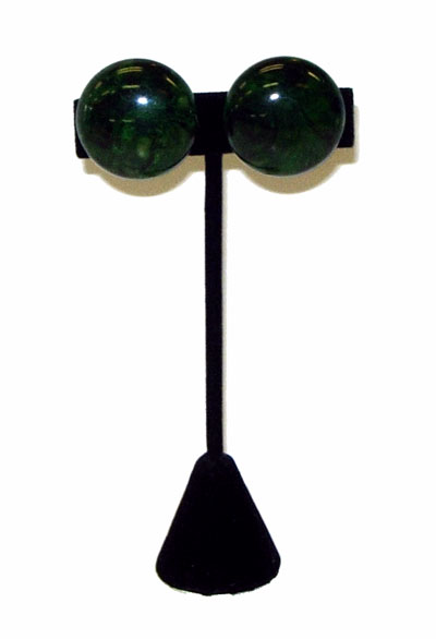 Vintage green bakelite earrings