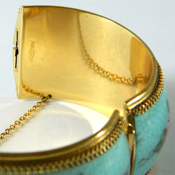 Whiting and Davis enameled bangle bracelet