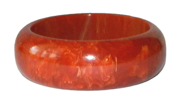 Red bakelite bangle bracelet