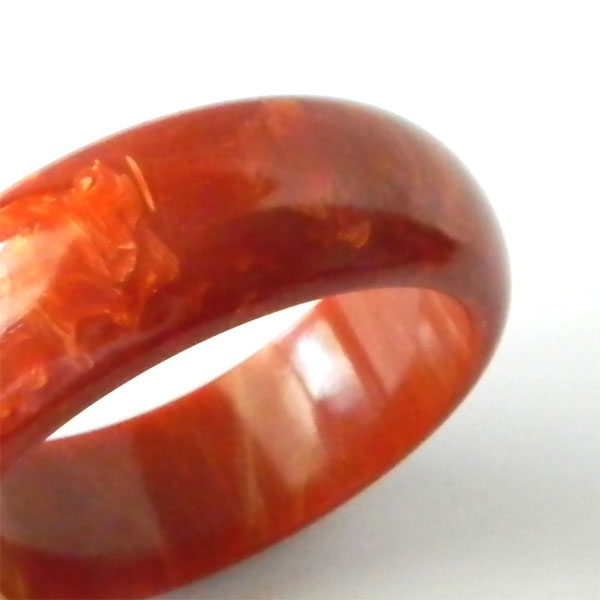 Red bakelite bangle bracelet