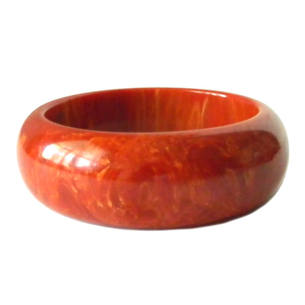 Red bakelite bangle bracelet