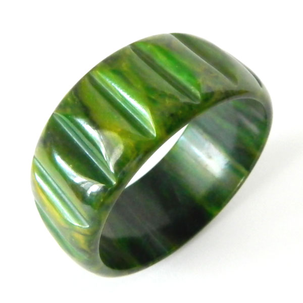 Carved bakelite bracelet