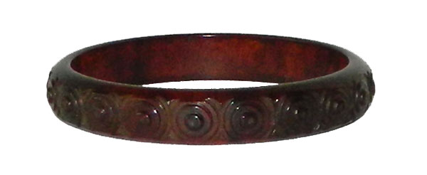 Amber bakelite bangle bracelet