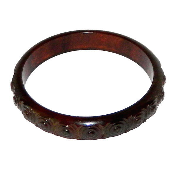 Amber bakelite bangle bracelet