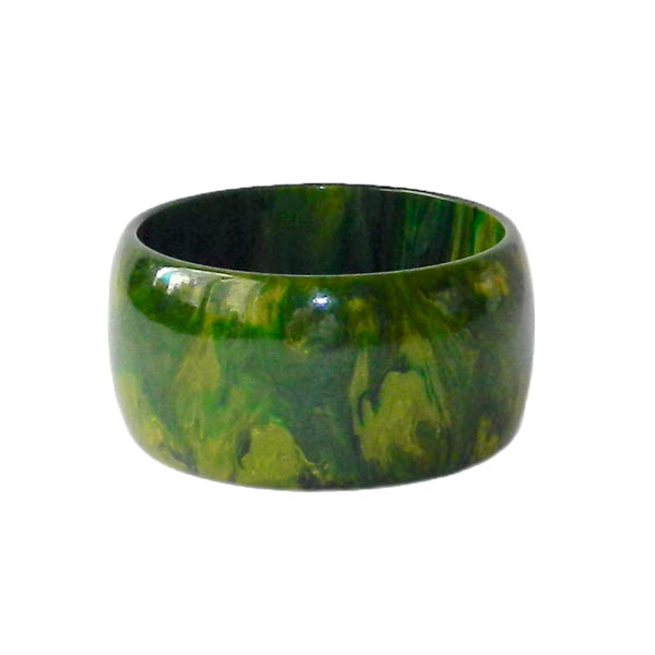green bakelite bangle