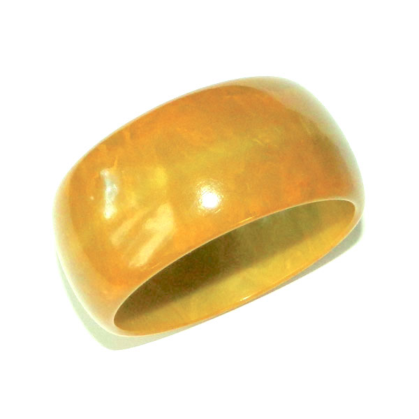 Yellow green bakelite bangle