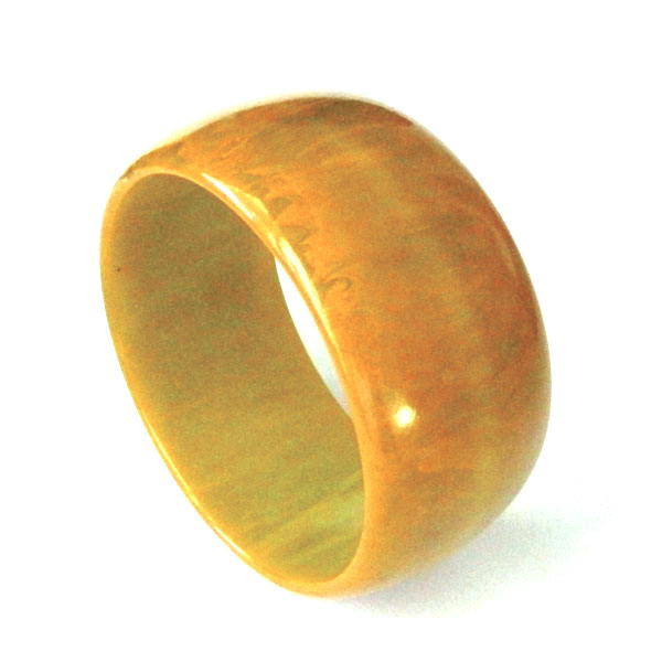 Yellow green bakelite bangle