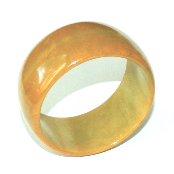 Yellow green bakelite bangle