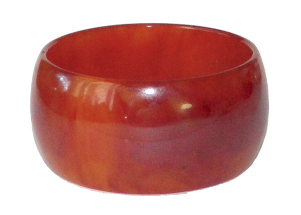 Burnt orange bakelite bangle