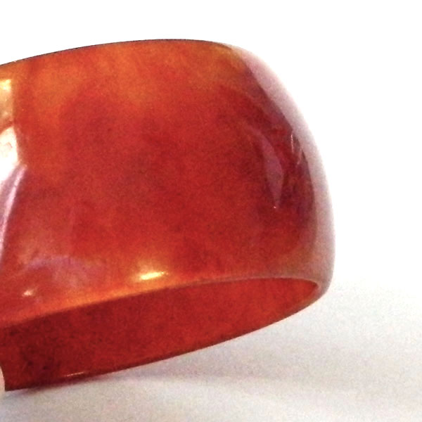 Burnt orange bakelite bangle