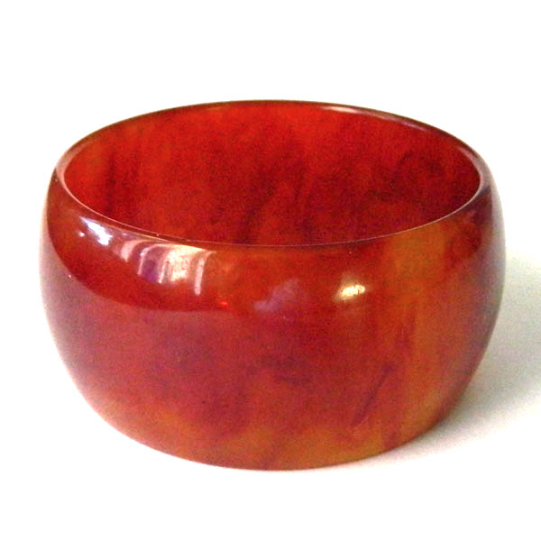 Burnt orange bakelite bangle