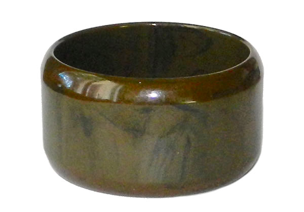 olive green bakelite bangle