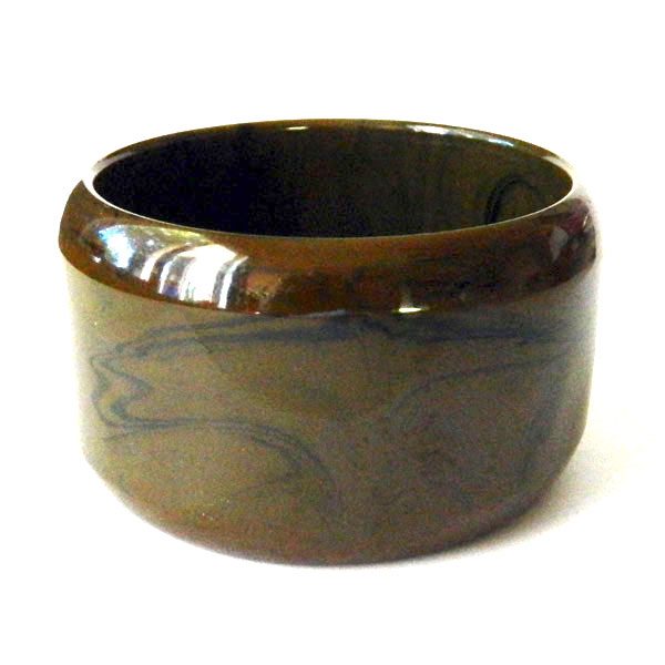 olive green bakelite bangle
