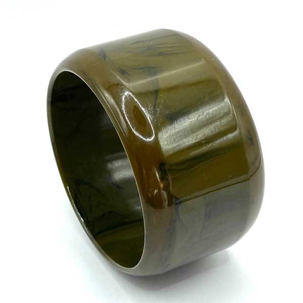 olive green bakelite bangle