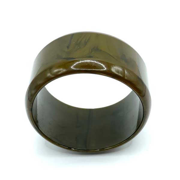 olive green bakelite bangle