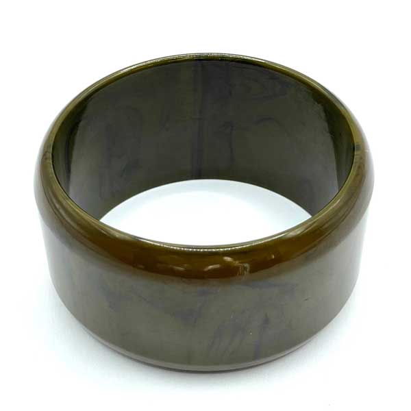 olive green bakelite bangle
