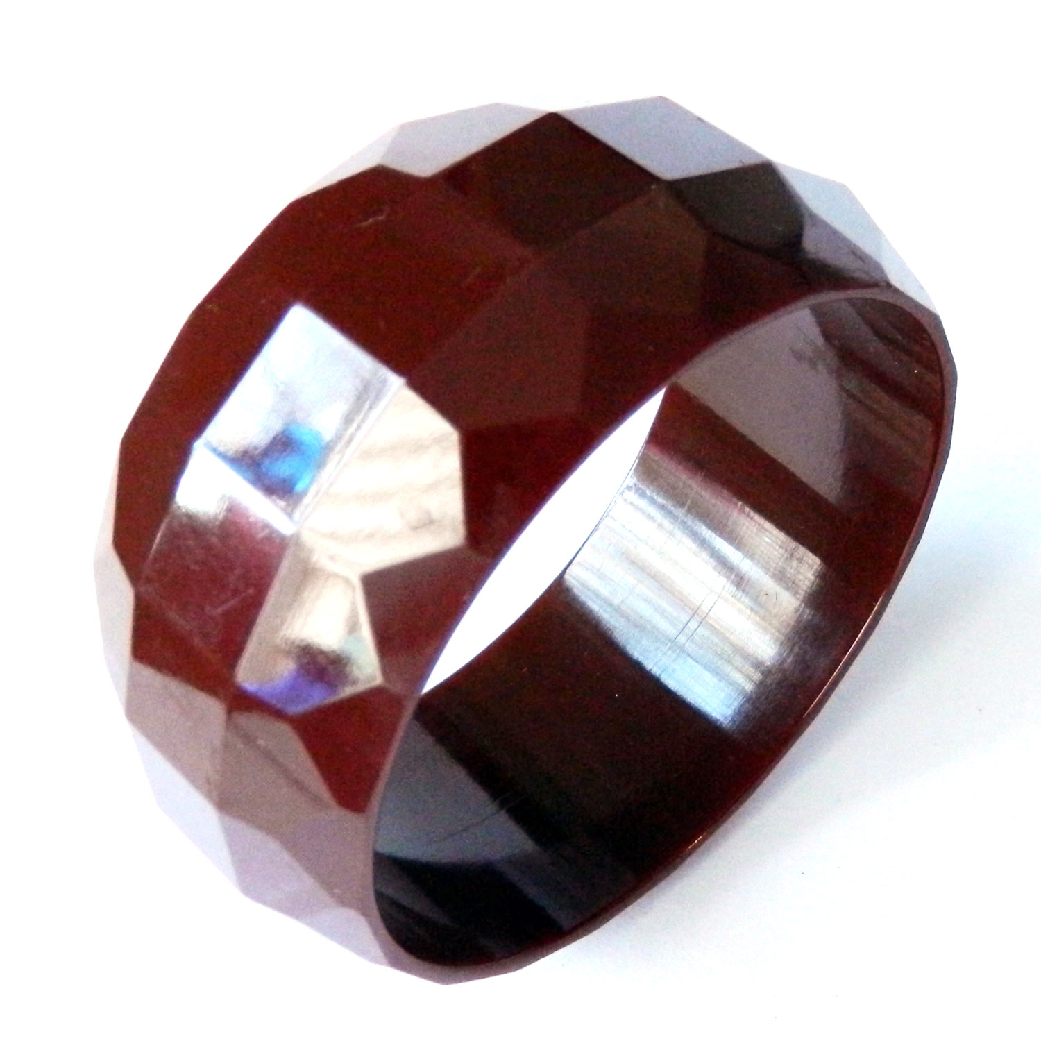 Faceted bakelite bangle