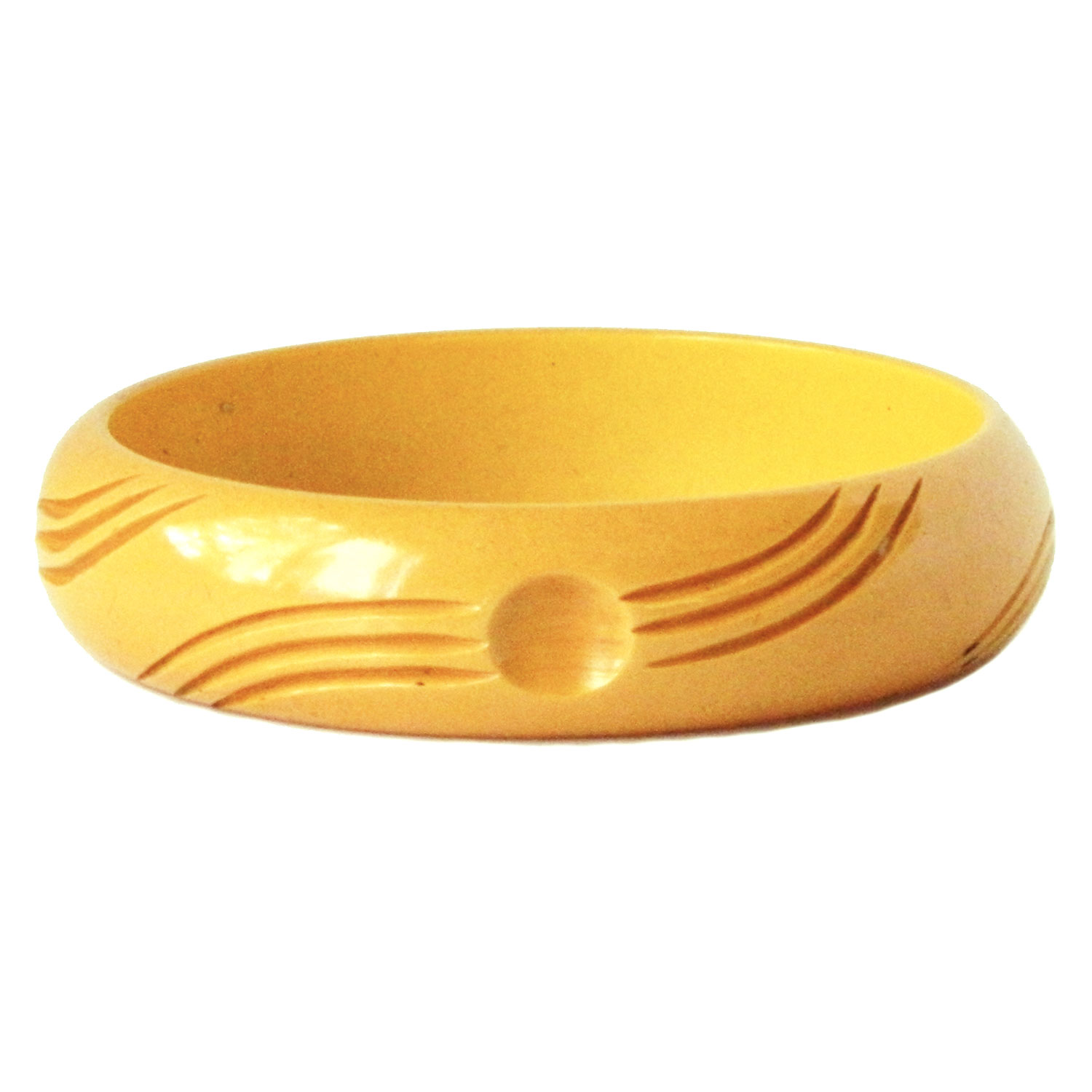 yellow bakelite bangle