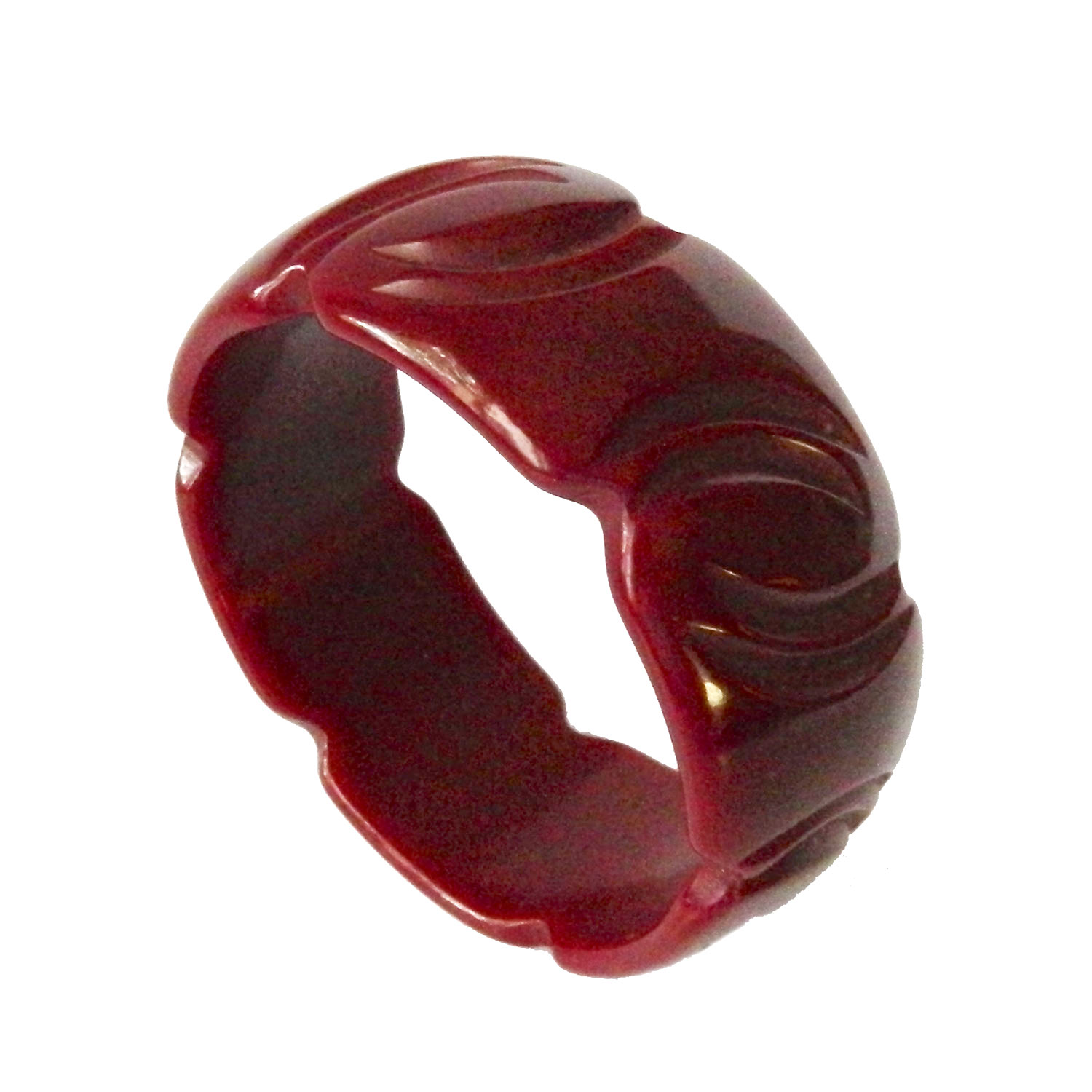 carved bakelite bangle
