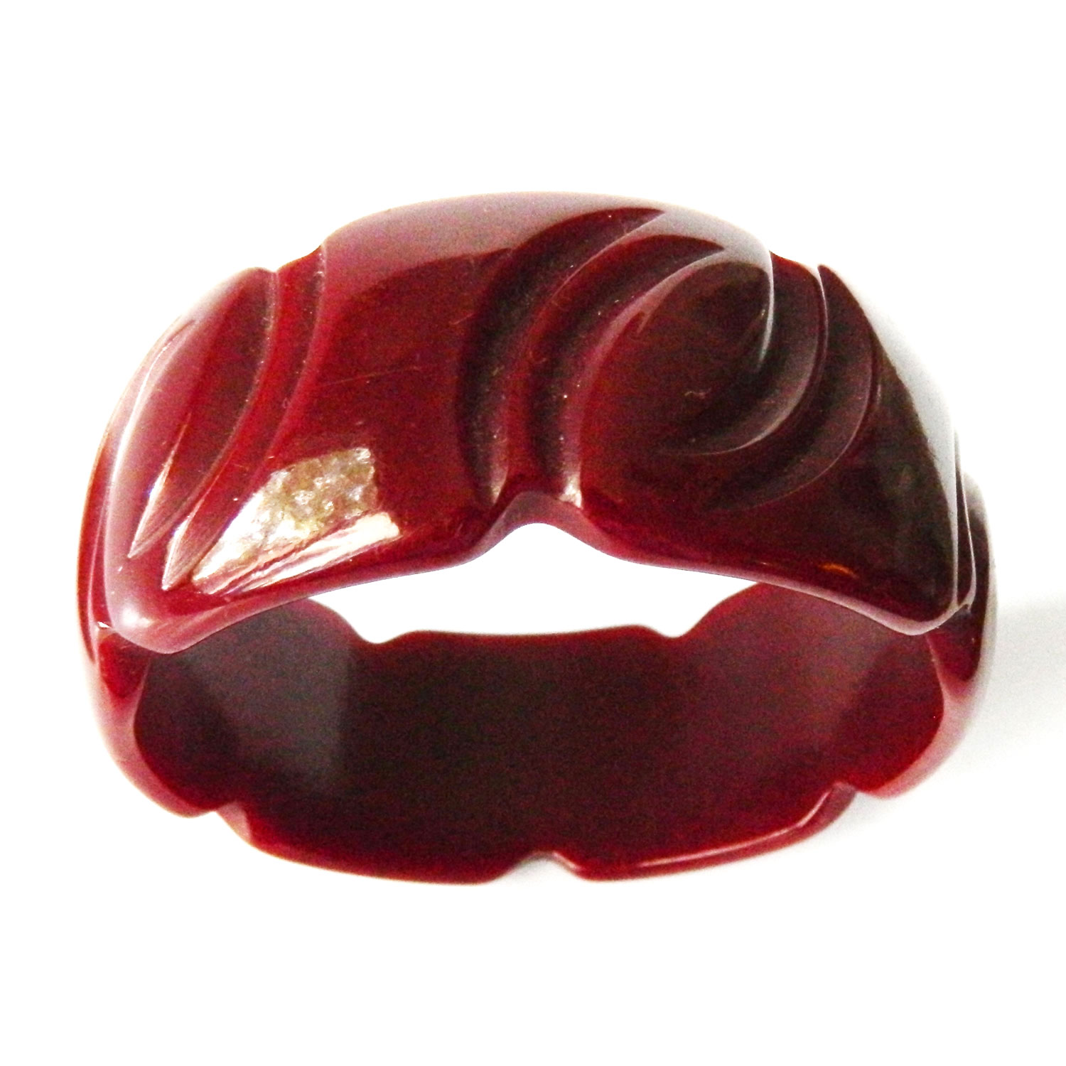 carved bakelite bangle