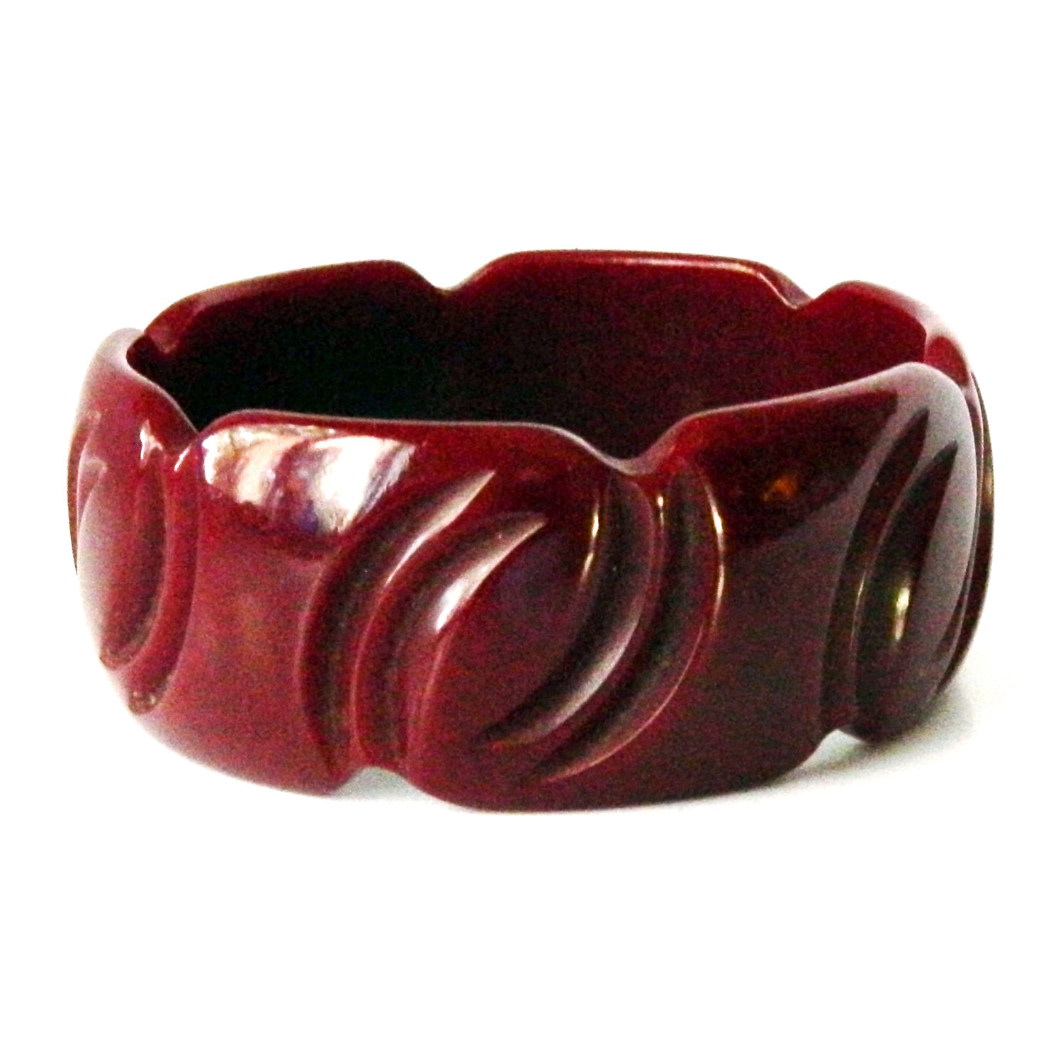 carved bakelite bangle