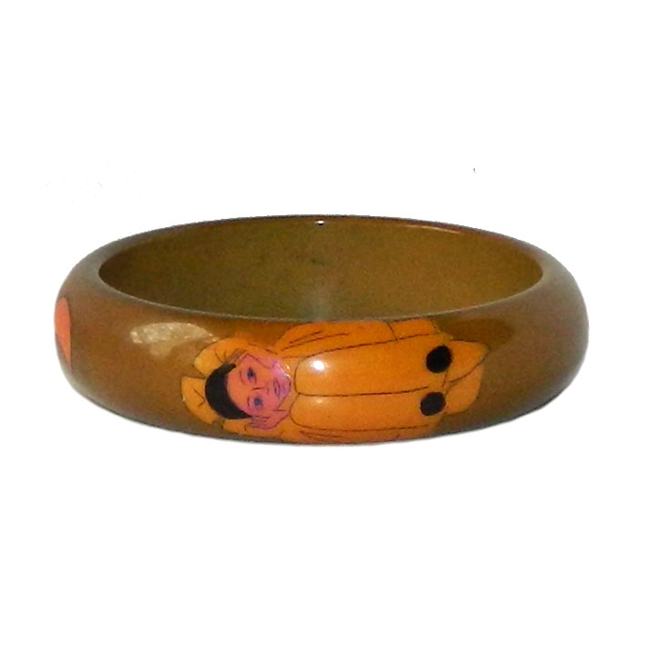 French galalithe bangle bracelet