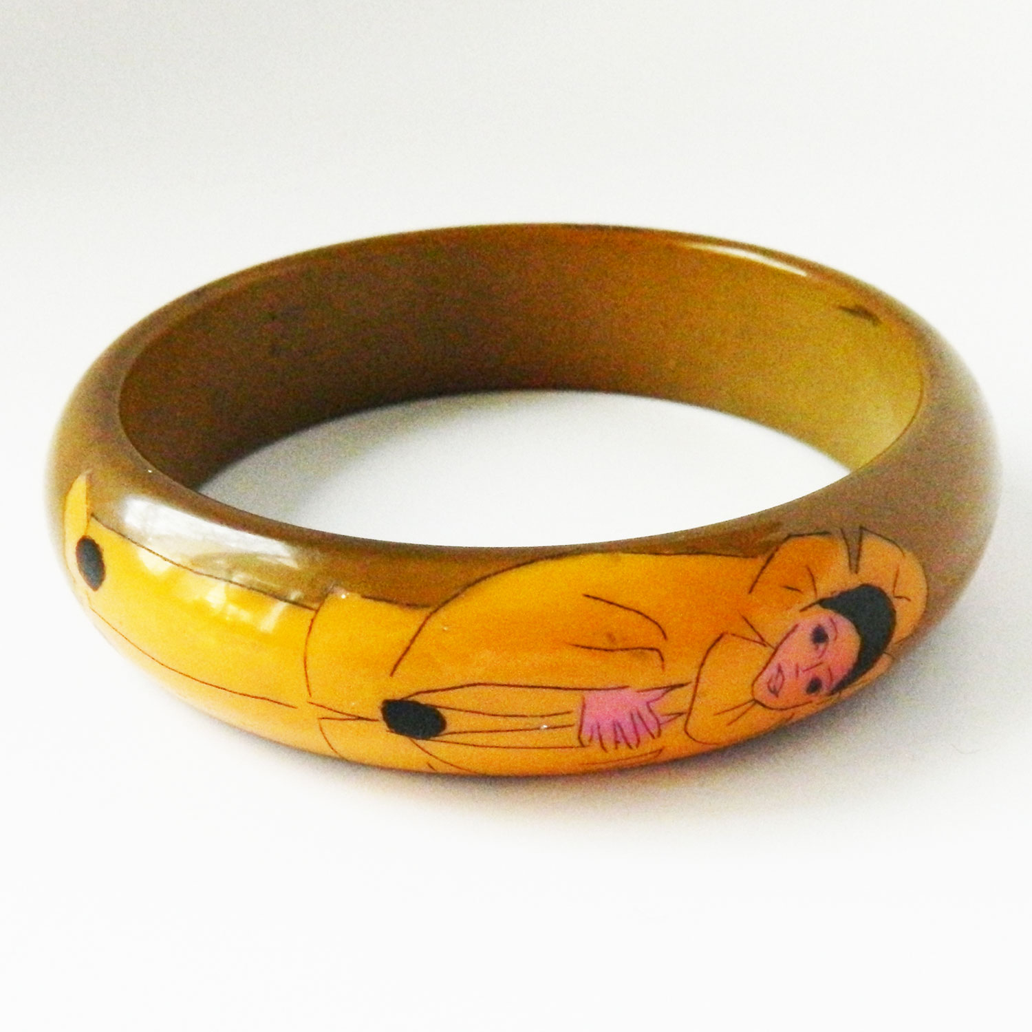 French galalithe bangle bracelet