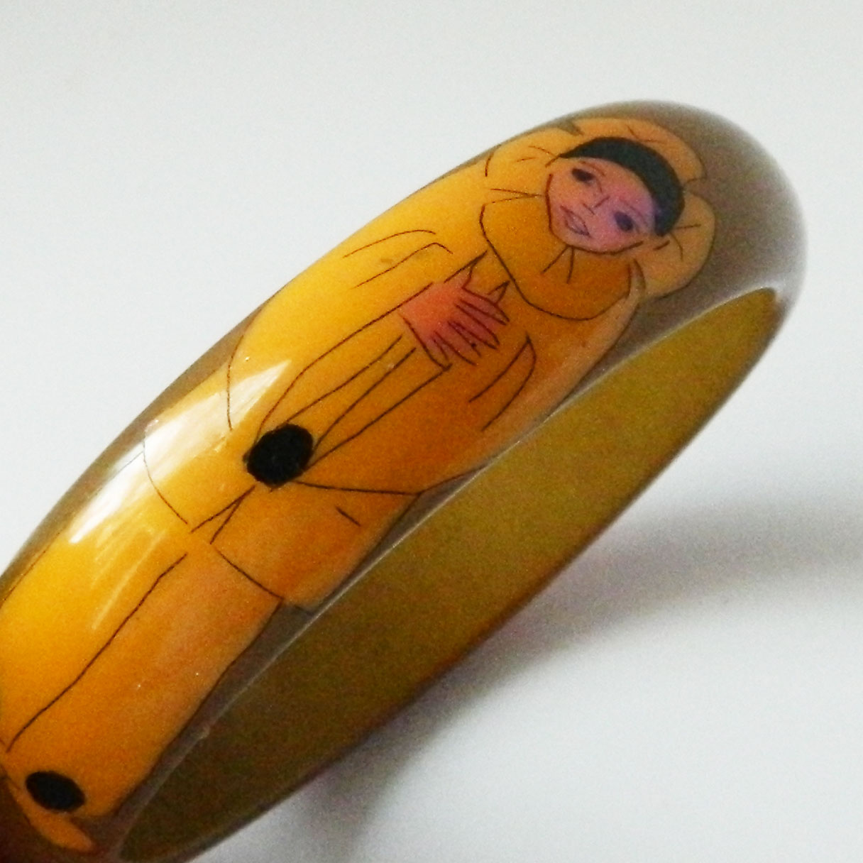 French galalithe bangle bracelet