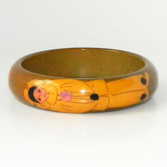 French galalithe bangle bracelet