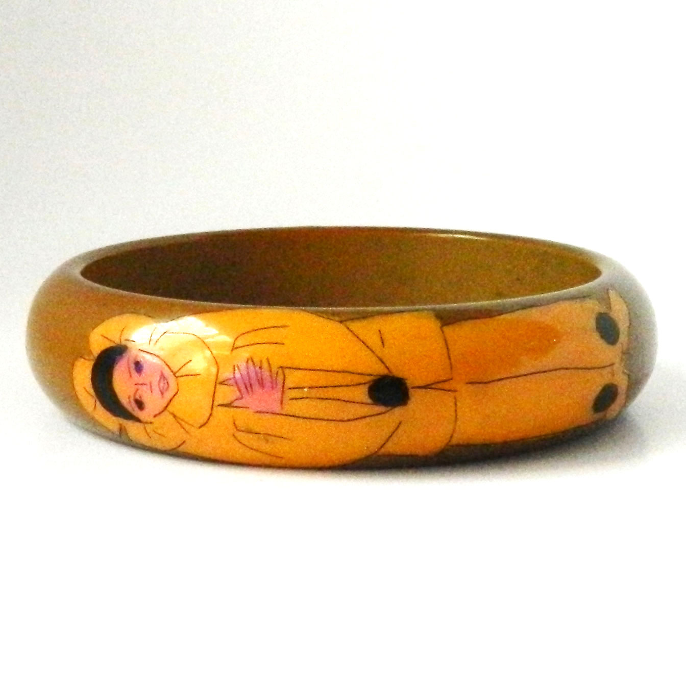 French galalithe bangle bracelet