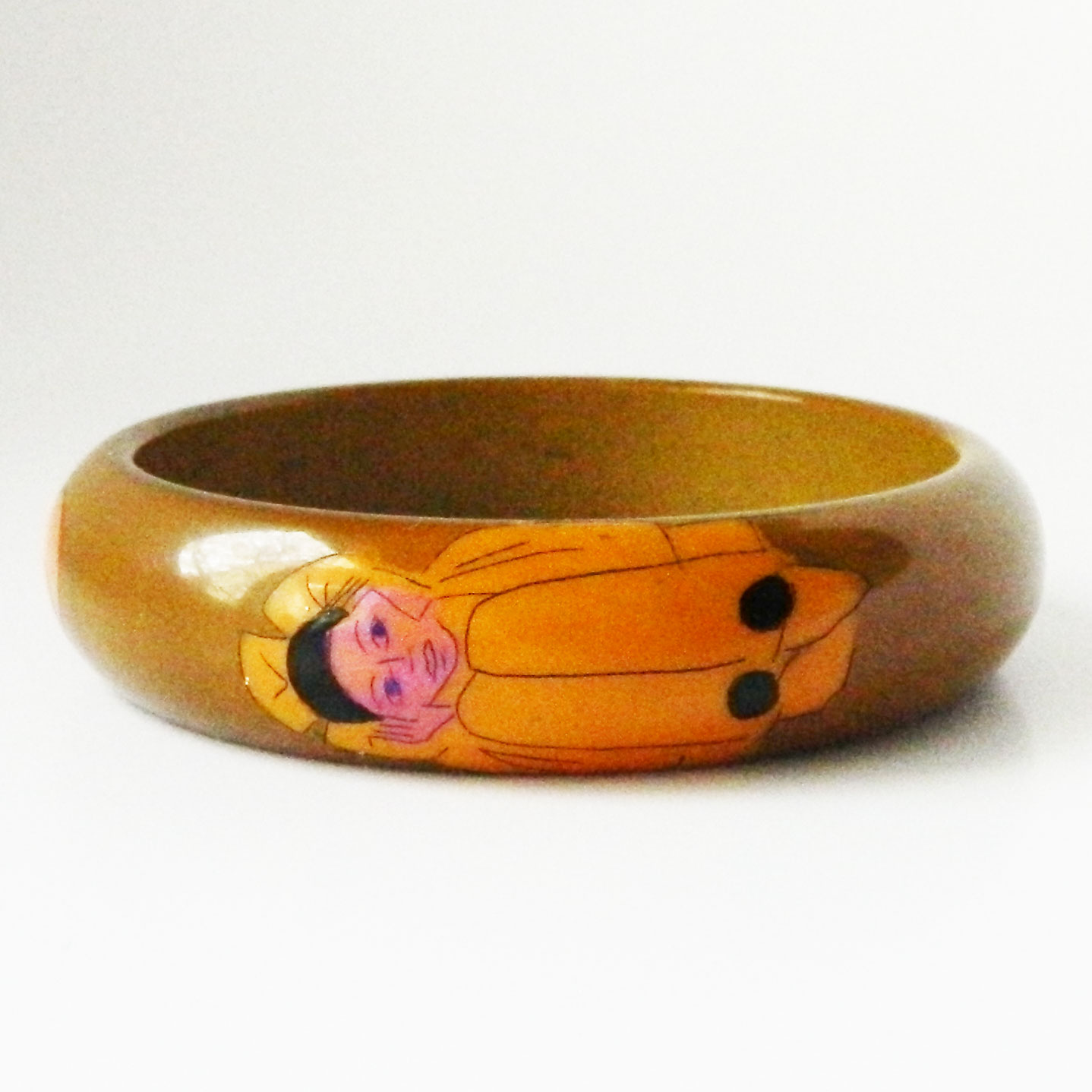 French galalithe bangle bracelet