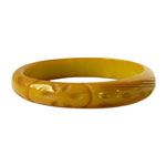 Carved bakelite bangle