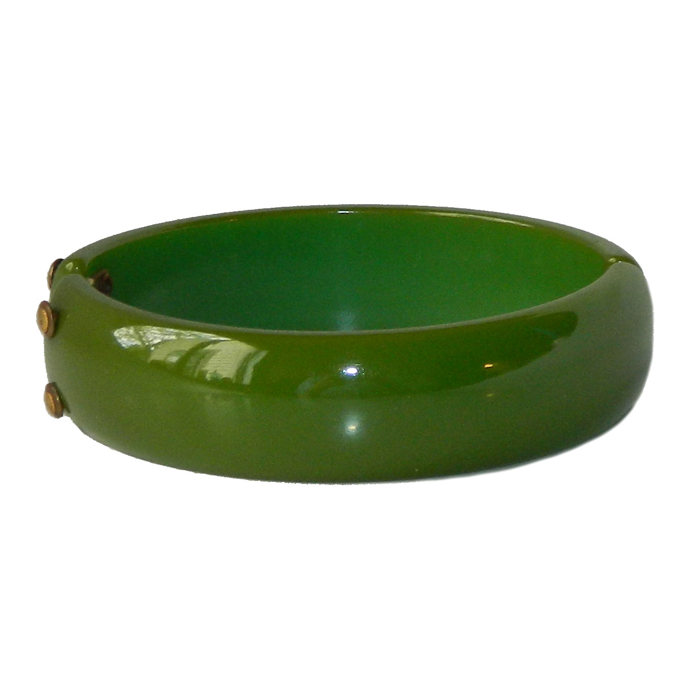 green bakelite clamper bracelet