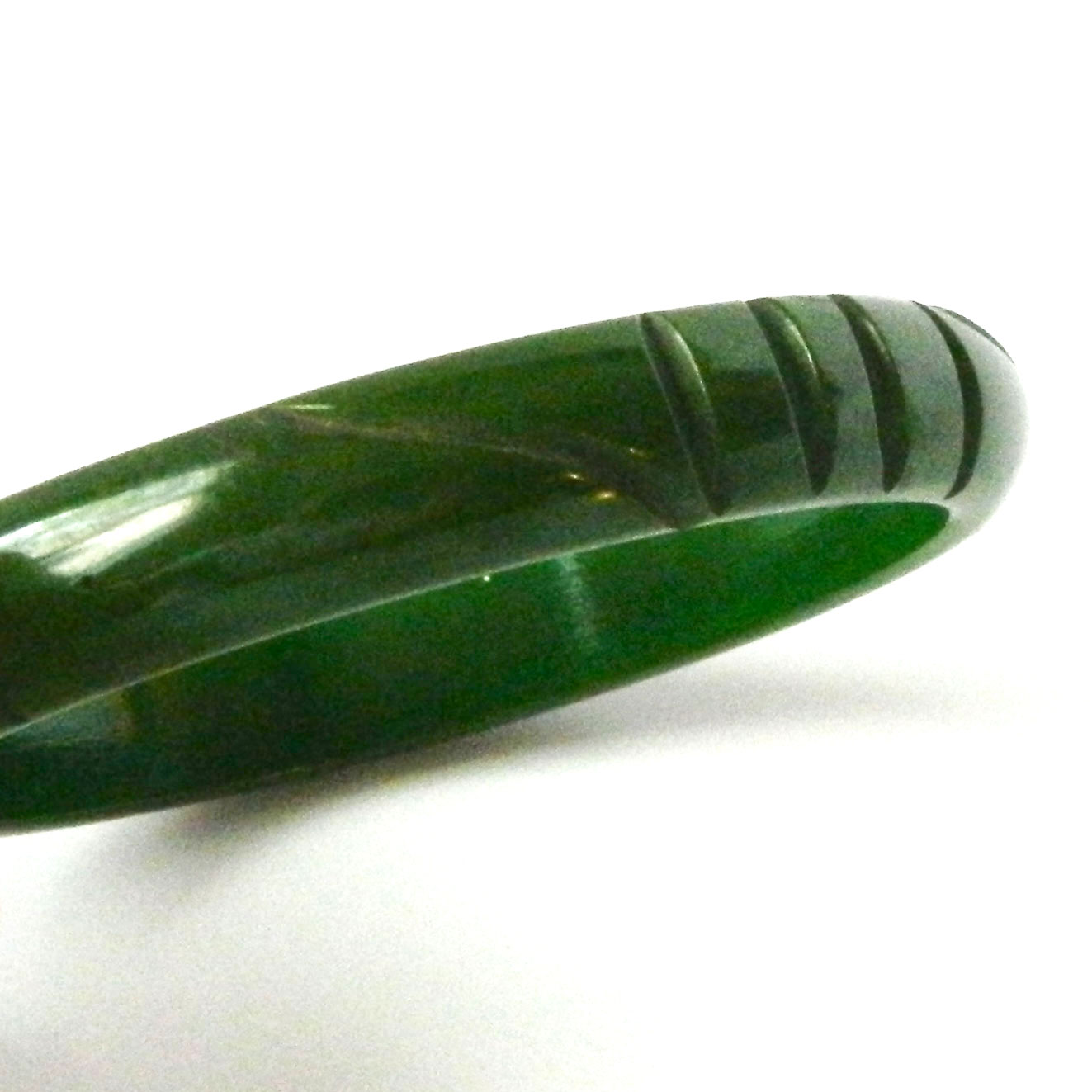 Carved bakelite bangle