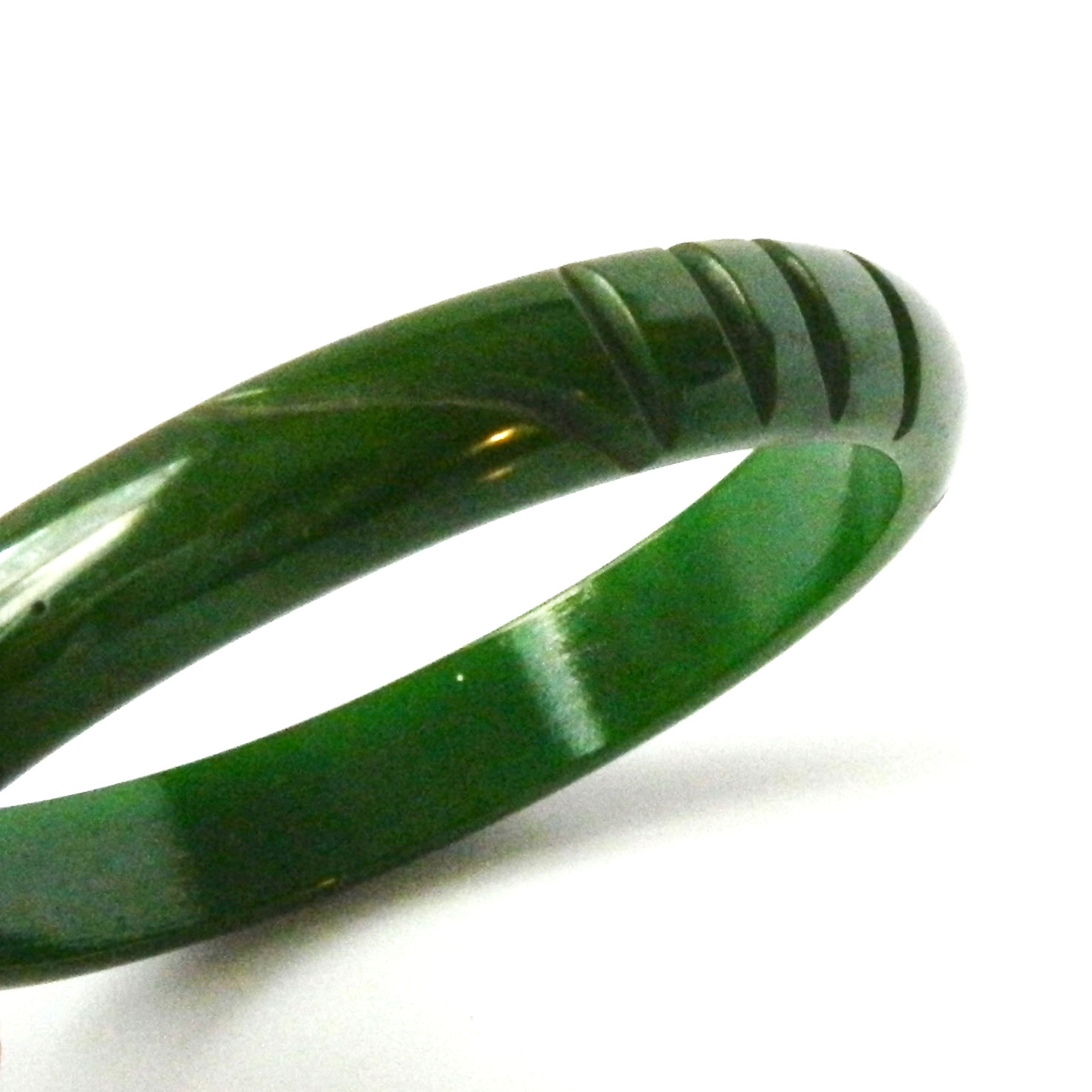 Carved bakelite bracelet
