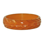 Burnt orange bakelite bangle