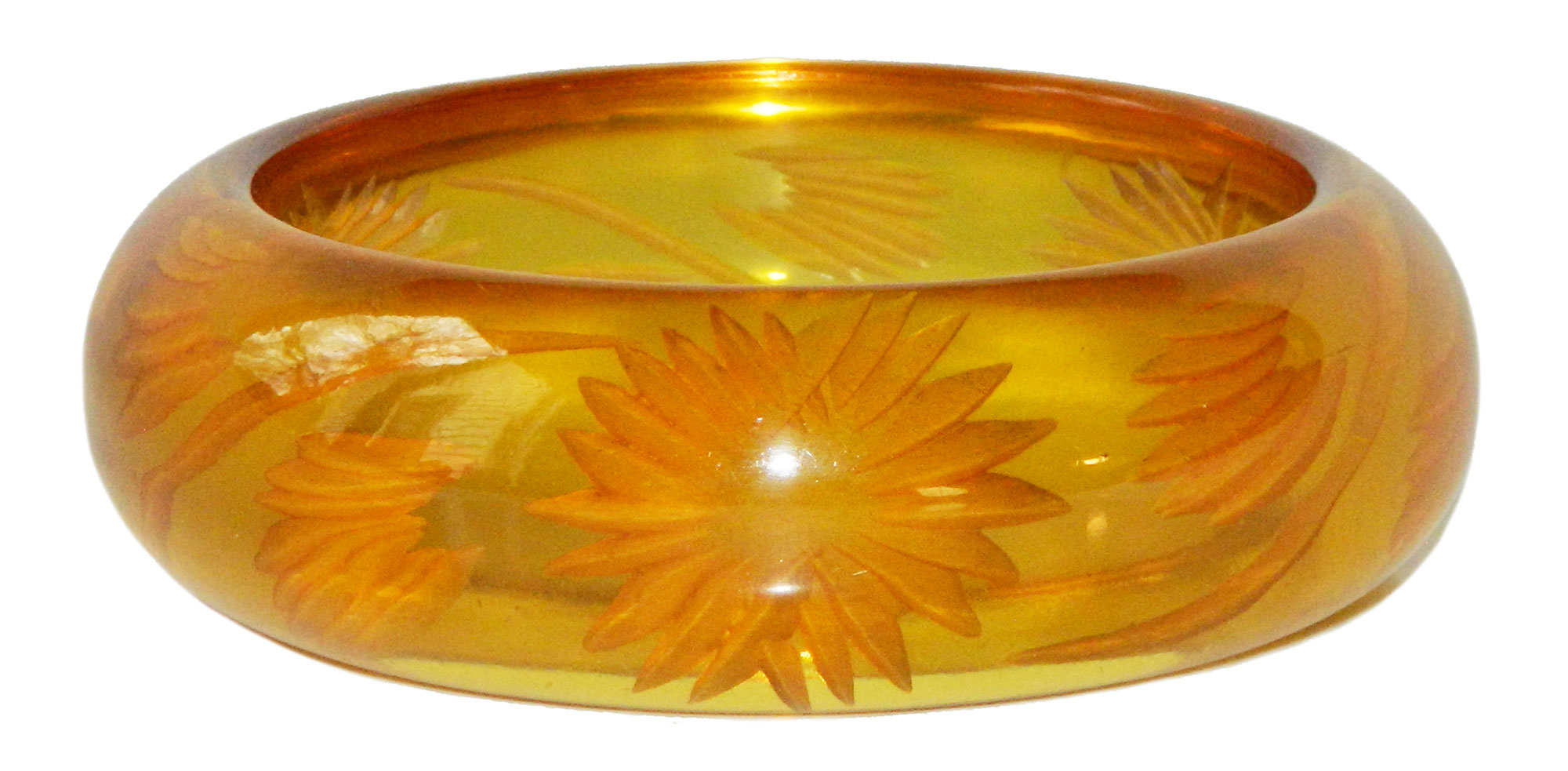 reverse carved bakelite bangle