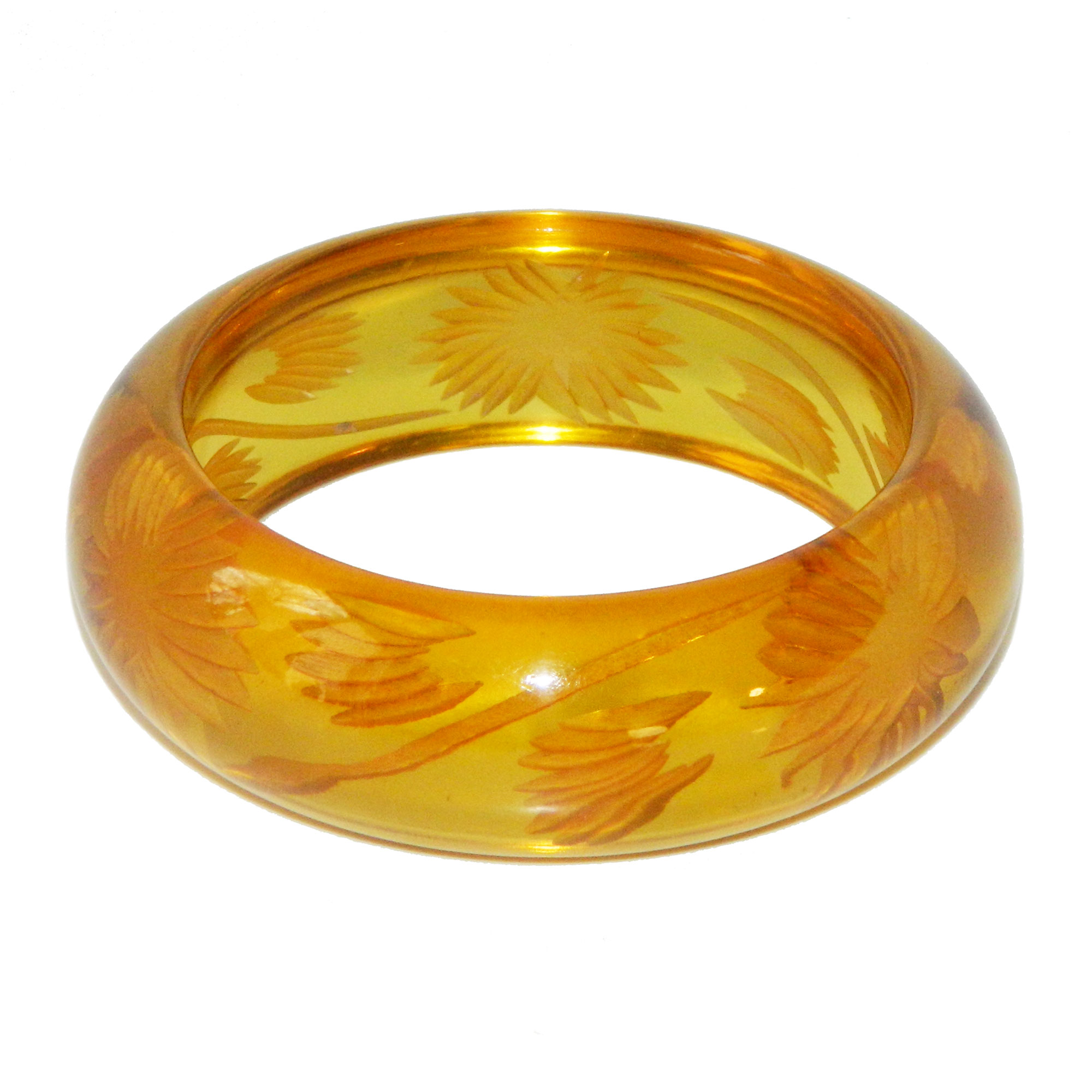 reverse carved bakelite bangle