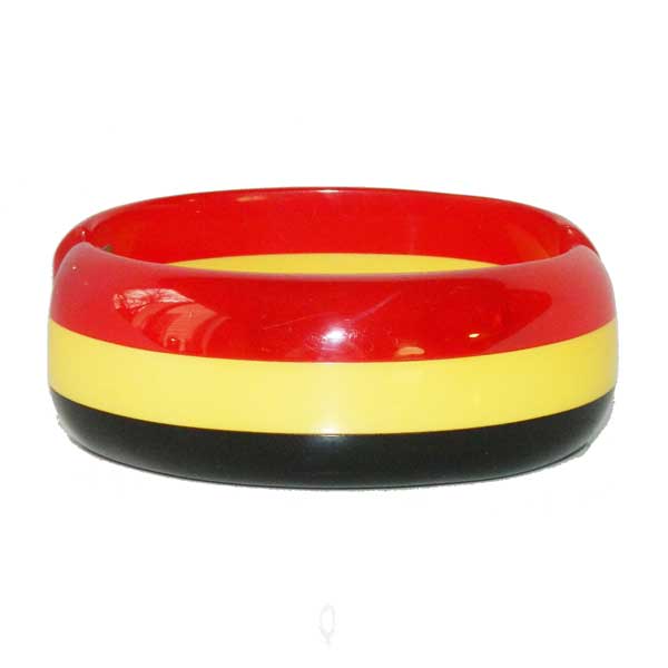 Three color bakelite clamper bracelet