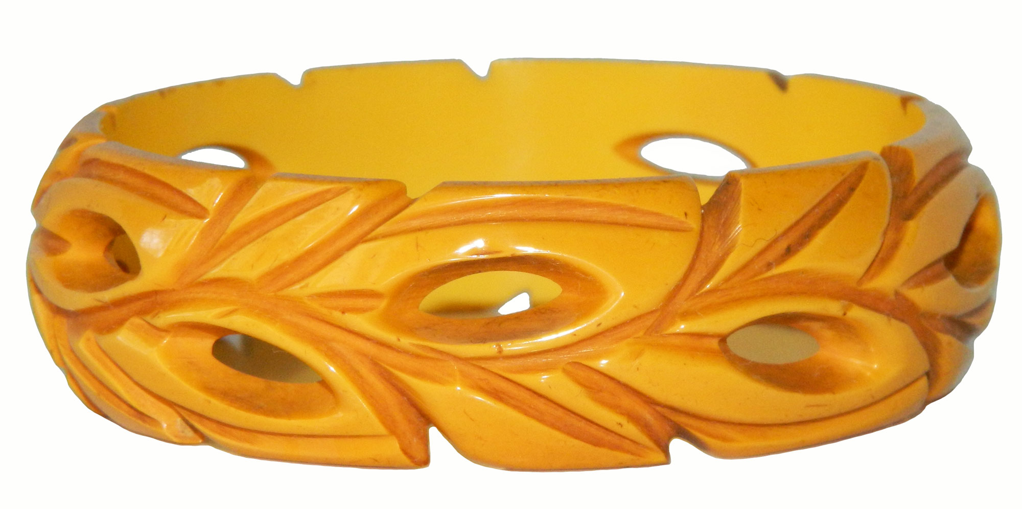 carved bakelite bangle