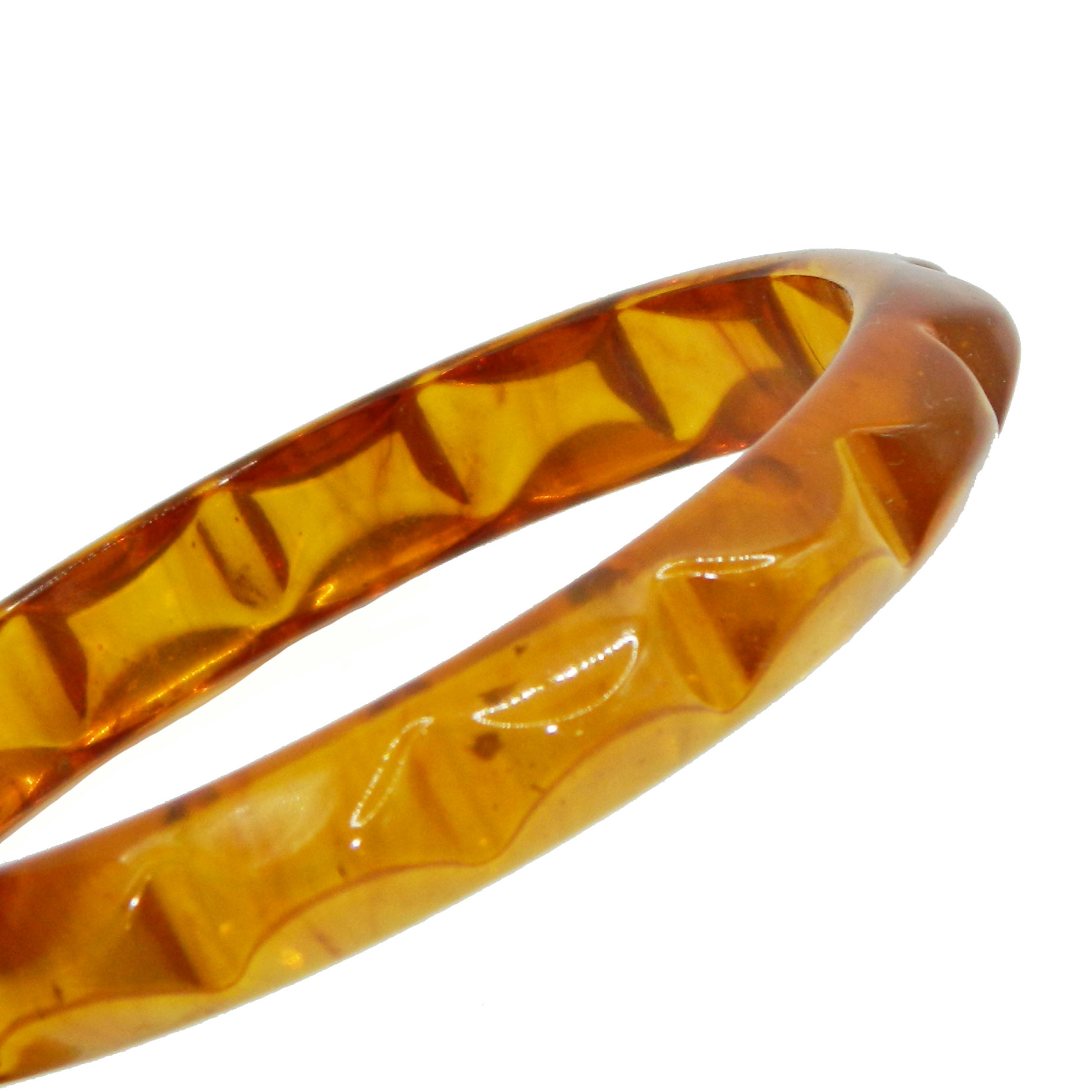Prystal apple juice bakelite bangle