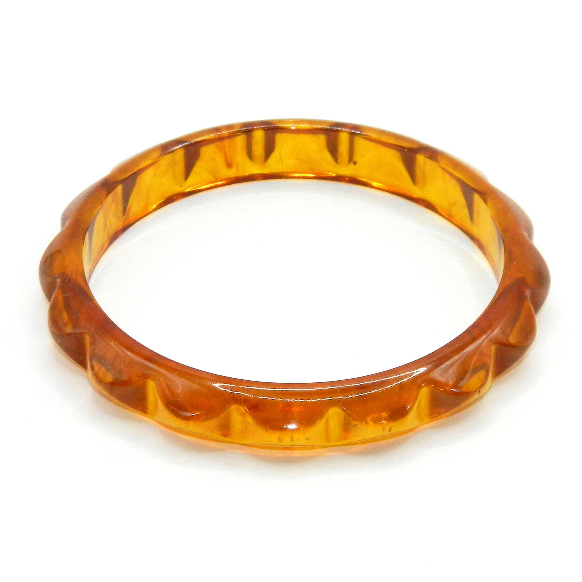 Prystal apple juice bakelite bangle