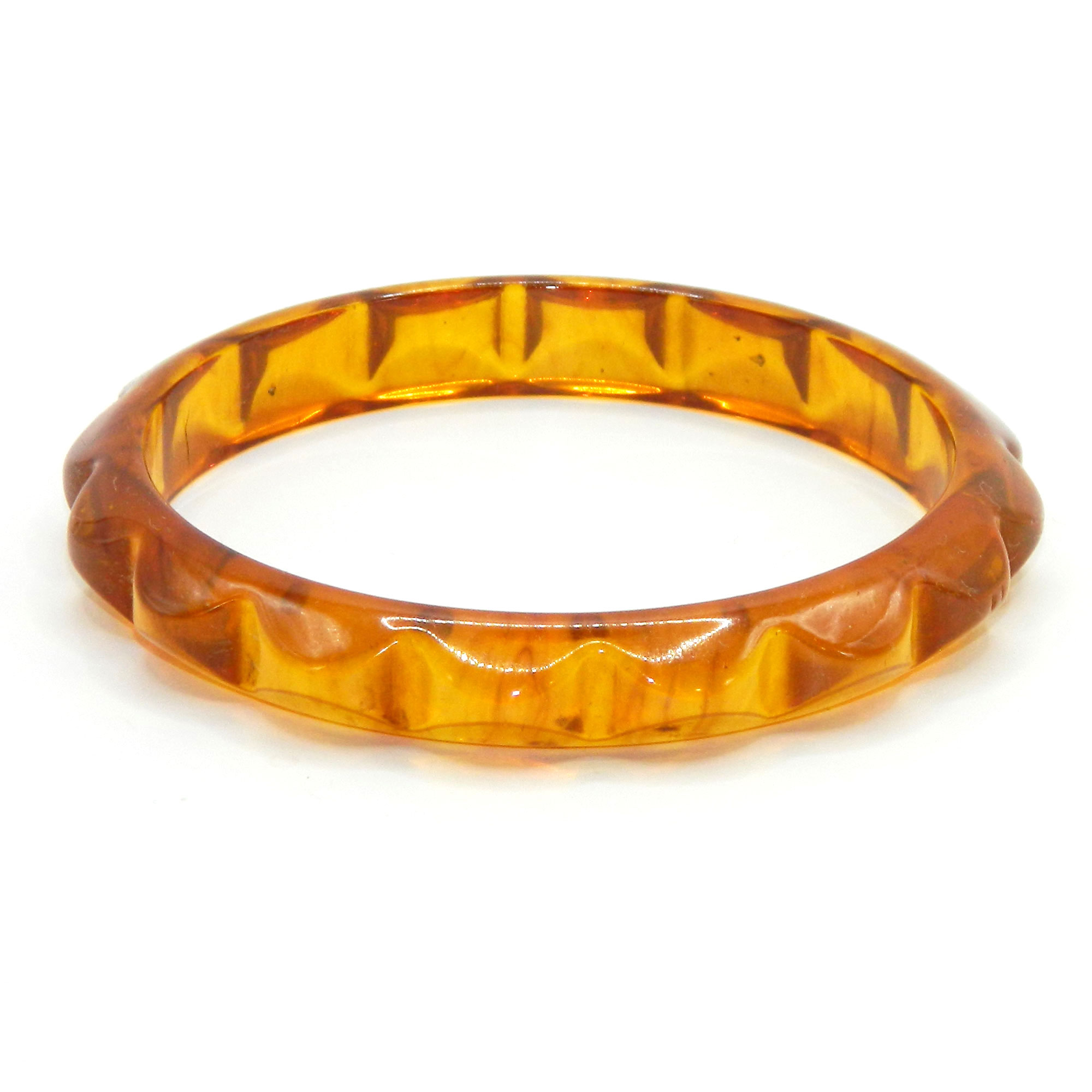 Prystal apple juice bakelite bangle