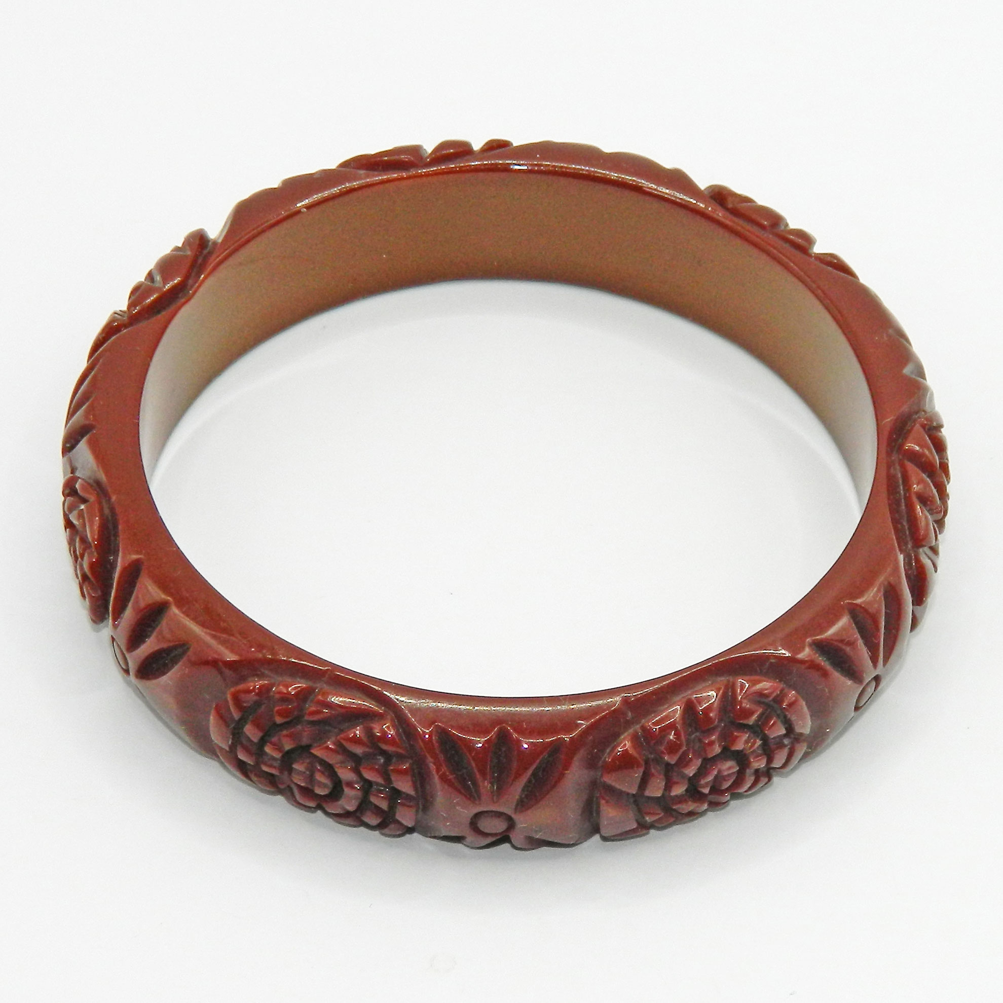 Floral bakelite bangle