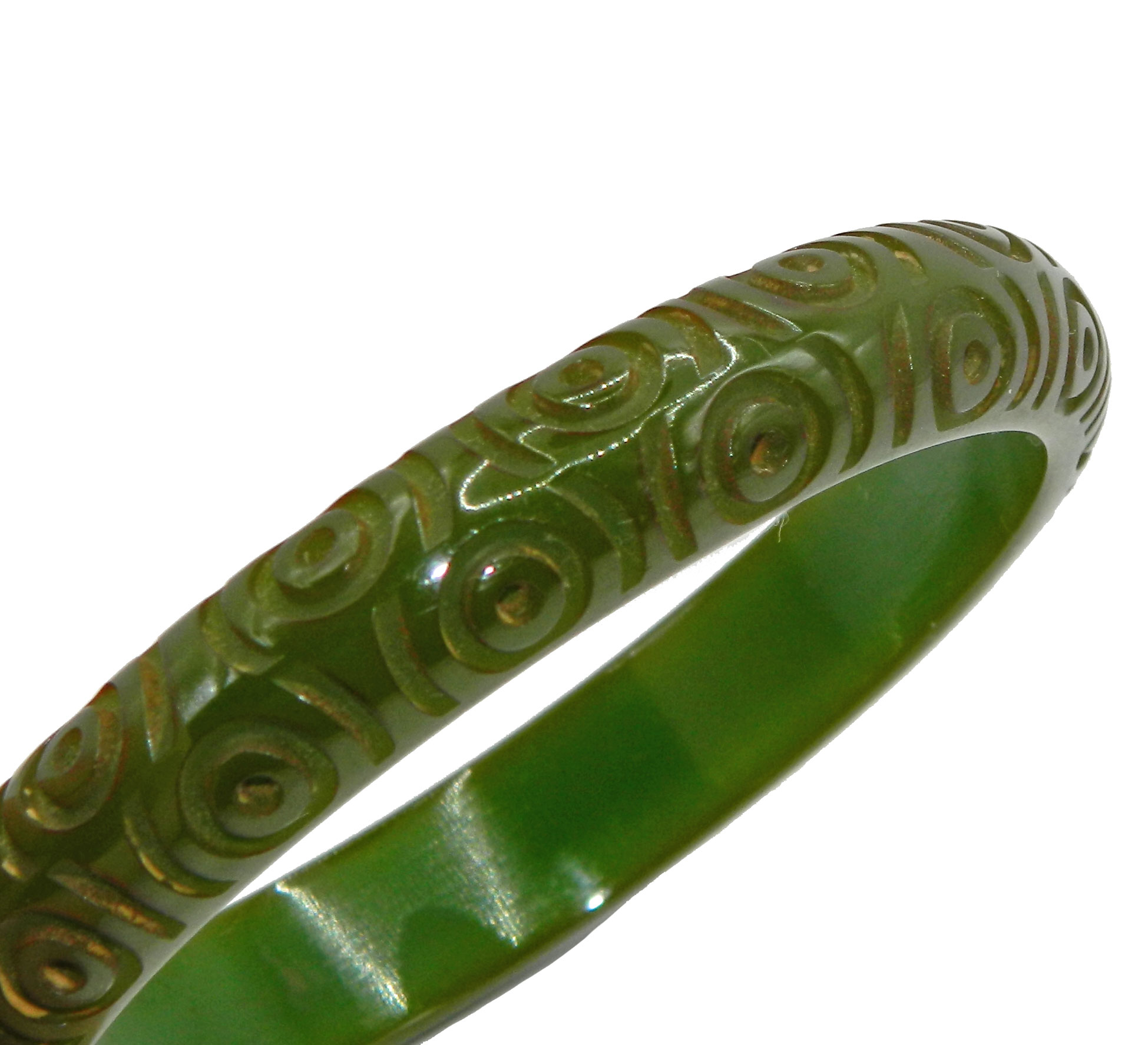 vintage circle and dot bakelite bangle bracelet