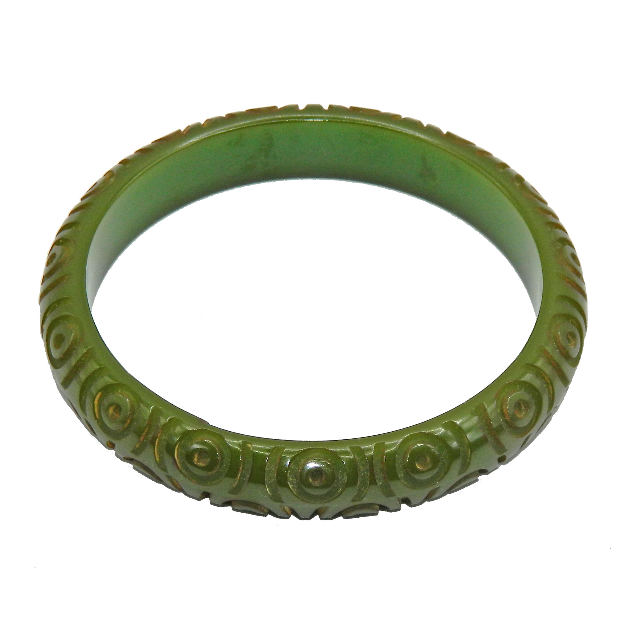 vintage circle and dot bakelite bangle bracelet
