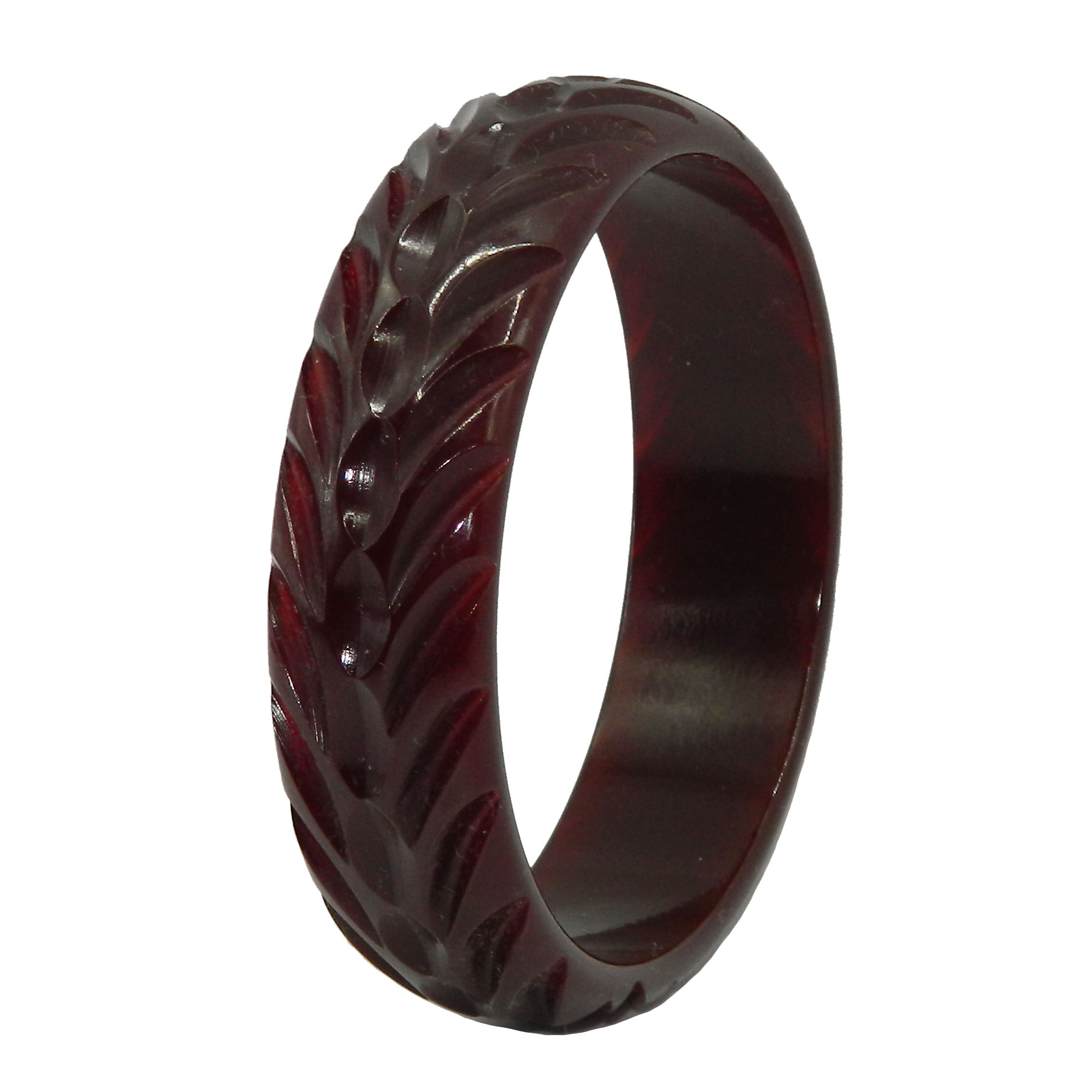 Carved bakelite bangle