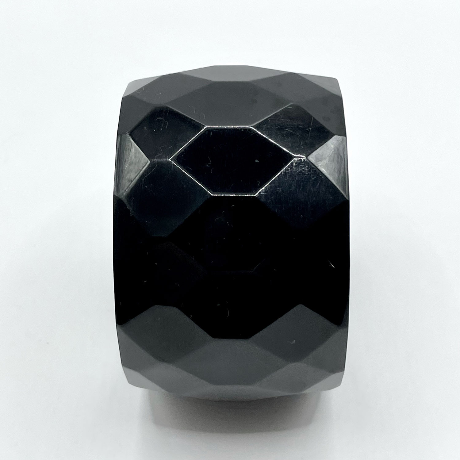 Carved black bakelite bangle